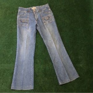 Vintage F.L. Jeans Cargo Wide Leg Denim Jeans